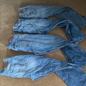 4 pair one price 30x30 Wrangler 20x Men's Blue Bootcut Jeans - Faded Indigo Wash